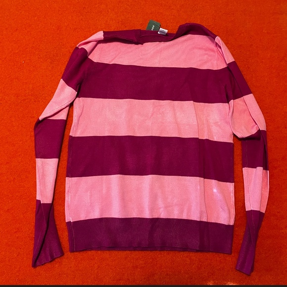 Pink and fuchsia block-stripe long sleeve sweater NWT - Picture 6 of 6